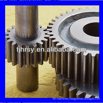 Steel gear shaft and gear wheel